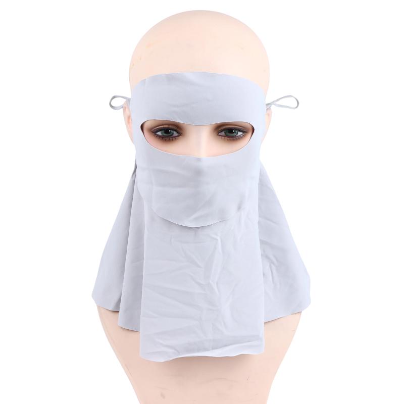 Women Sun Protection Face Mask With Drinking Hole Ice Silk Cooling Uv Block Neck Cover For Cycling Outdoor Summer Accessories