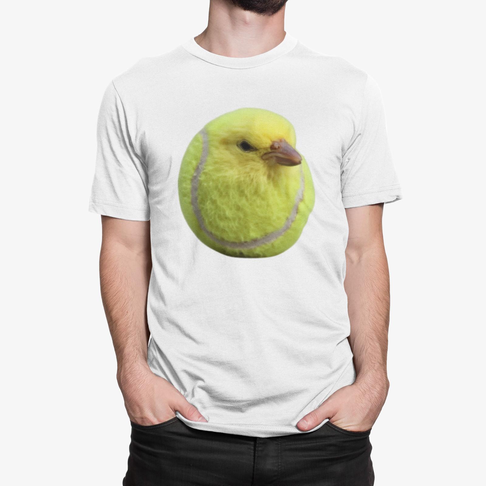 Silly Tennis Bird T-Shirt | Funny Gen Z Meme Brainrot Tee S