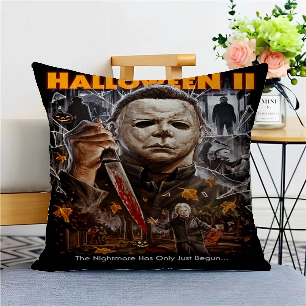 Halloween Michael Myers Cushion Cover Pillowcase Upholstery Sofa Throw Pillow Home Decor Pillowcas