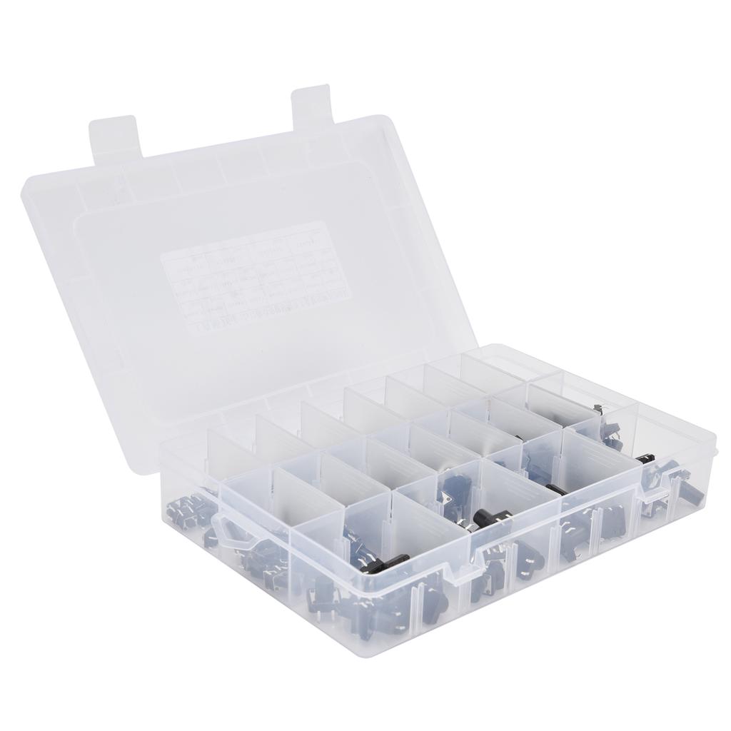 250Pcs Tact Switches 6x6 12x12 InLine Mini Easy Carry Push Button Switch for Remote ControlElectronic Toys