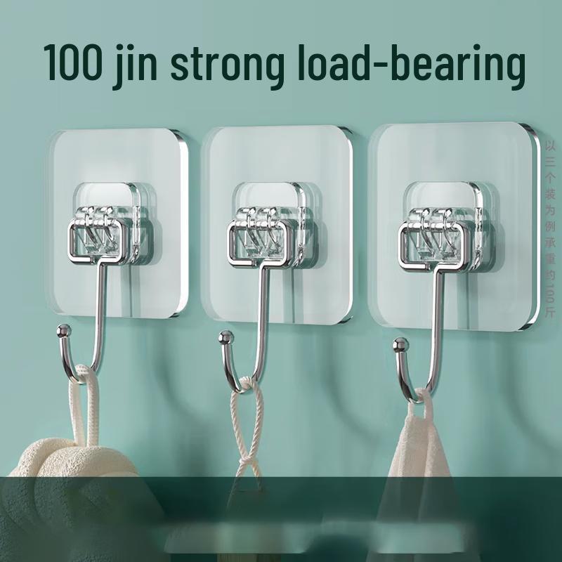 Deer Color No-Drill Stainless Steel Multi-Purpose Hooks (10-Pack)