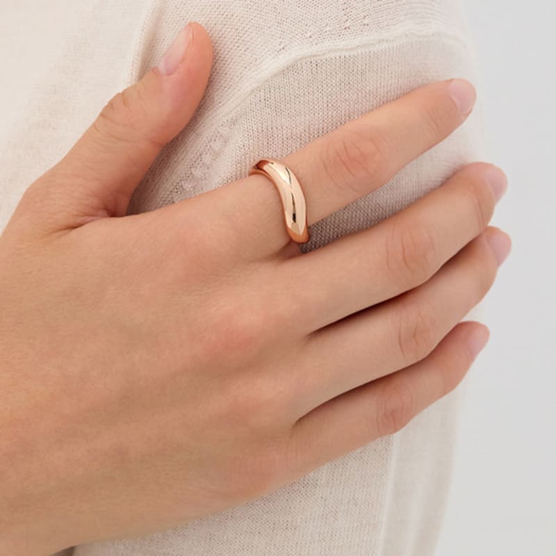 Hyeres-lor Etreve Silver (P) Note Wave Ring HL2R59241P9