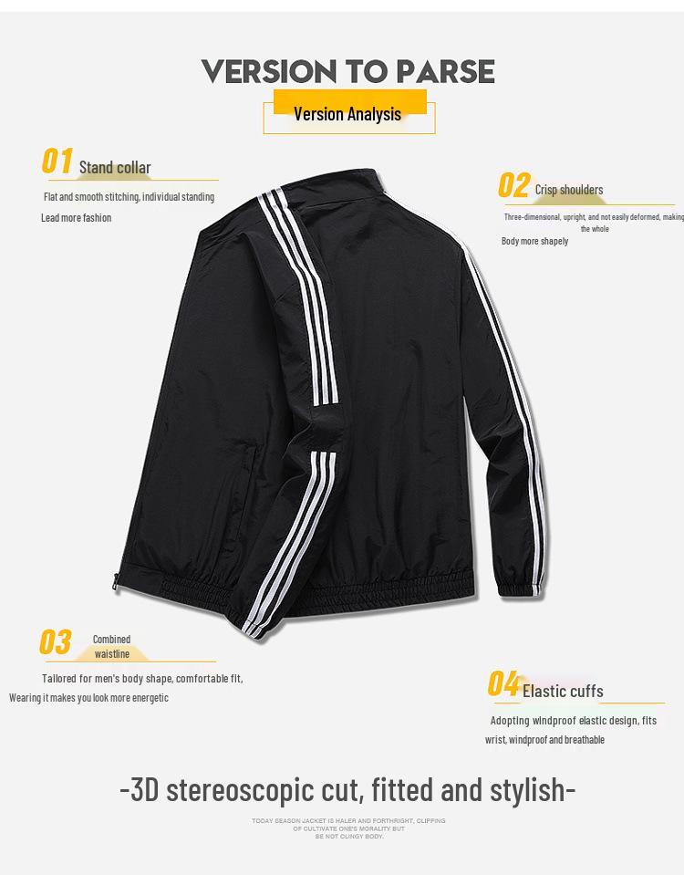 Men's Korean Style Casual Jacket - Boys Trend Sportswear for Autumn/Spring