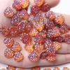 12mm Heart-shaped Starry Sky Resin Flatback Rhinestones - 200pcs/40pcs