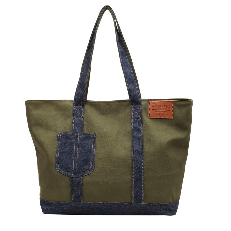 Canvas large bag handbag retro shoulder bag fashion women's bag women's handbag large capacity tote bag women's bag