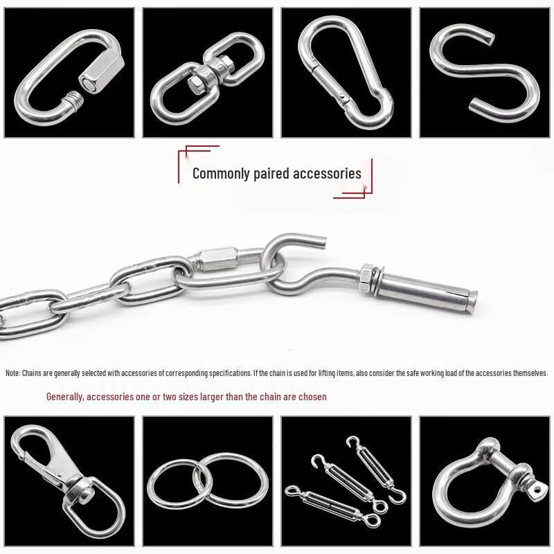 Guanshi 304 Stainless Steel Long Link Chain