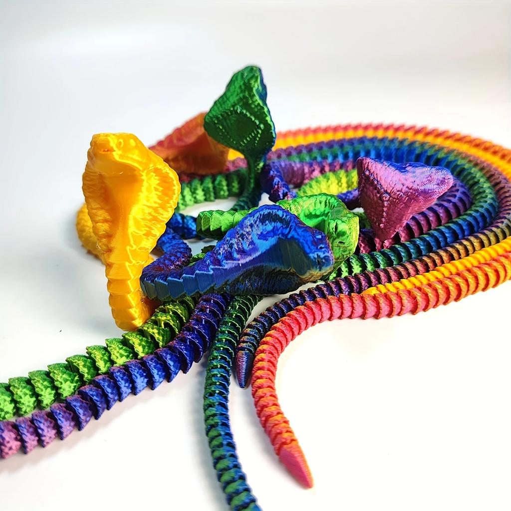 3D Printed King Cobra Statue Car Ornaments, Suitable As Car Dashboard Ornaments, Gifts, Home & Office Desktop Decoration