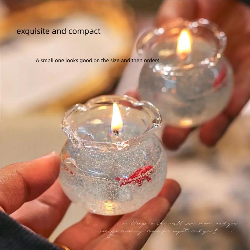 1PC Aromatherapy Candle Bedroom Companion Gift Mini Fish Tank Aromatherapy Candle Birthday Gift Home Decoration