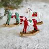Christmas Hanging Horse Christmas Tree Pendant Resin Rocking White Red Horse Ornament for 2026 Xmas New Year Party Decoration
