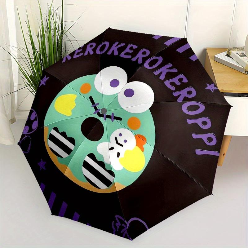 

1pc Kerokerokeroppi Halloween Donut Umbrella with Plastic Handle,Suitable for All Seasons Home Travel Outdoor UmbrellaSanlio301