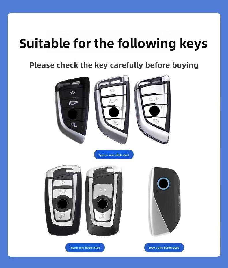 For BMW X1 X3 X4 X5 X6 Series 1 2 3 5 7 G20 G02 G05 G31 G23 F34 F15 F40 IX3 Remote Car Key Cover Keychain Key Case