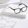 1/3pcs Lightweight PC Square Glasses Clear Lens Blue Light Blocking Full Frame Minimalist for Everyday Casual Wear