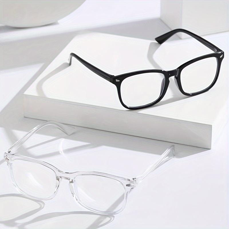 1/3pcs Lightweight PC Square Glasses Clear Lens Blue Light Blocking Full Frame Minimalist for Everyday Casual Wear