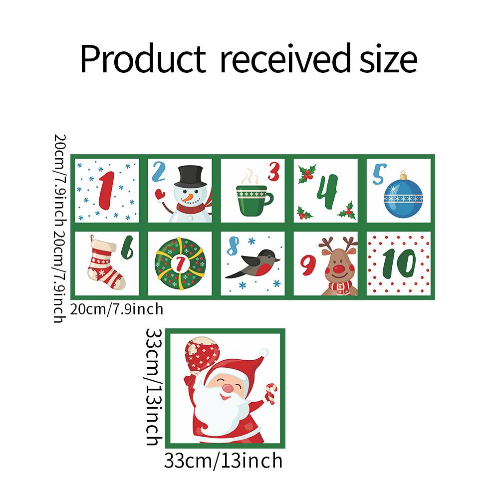 

Санта-Клаус Снеговик Маленькое животное Классики Спальня Гостиная Украшение Декоративные Наклейки 20*20cm*10pcs+33*33cm