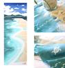 KOMESICHI COLLECTION Airashika Japanese Goods Chusen Tenugui MAHALO 33 x 90cm "Sandbar (2014)"