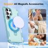 Magnetic Case For Samsung Galaxy S25 Ultra/S25/S24 Plus, MagSafe Charging Compatible Heavy Duty Shockproof Cover With Ring Stand