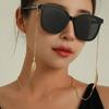 Fashion Alloy Feather Disc Eyeglasses Chains Sunglasses Retainer Strap Holder for Women Necklace Accessories