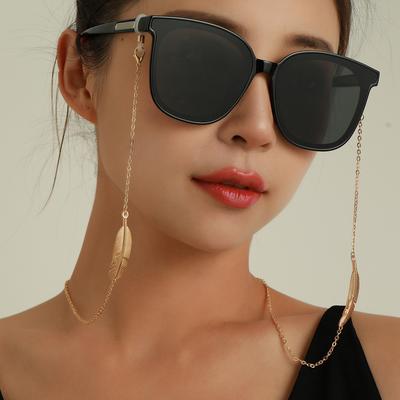 Modische Legierung Feder Scheibe Brillenketten Sonnenbrillen Halteband Halter für Frauen Halsketten Zubehör