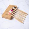 Bamboo Toothbrush Set for Kids & Adults - Round Handle (4, 5, 8, 10 pcs) with Optional Logo