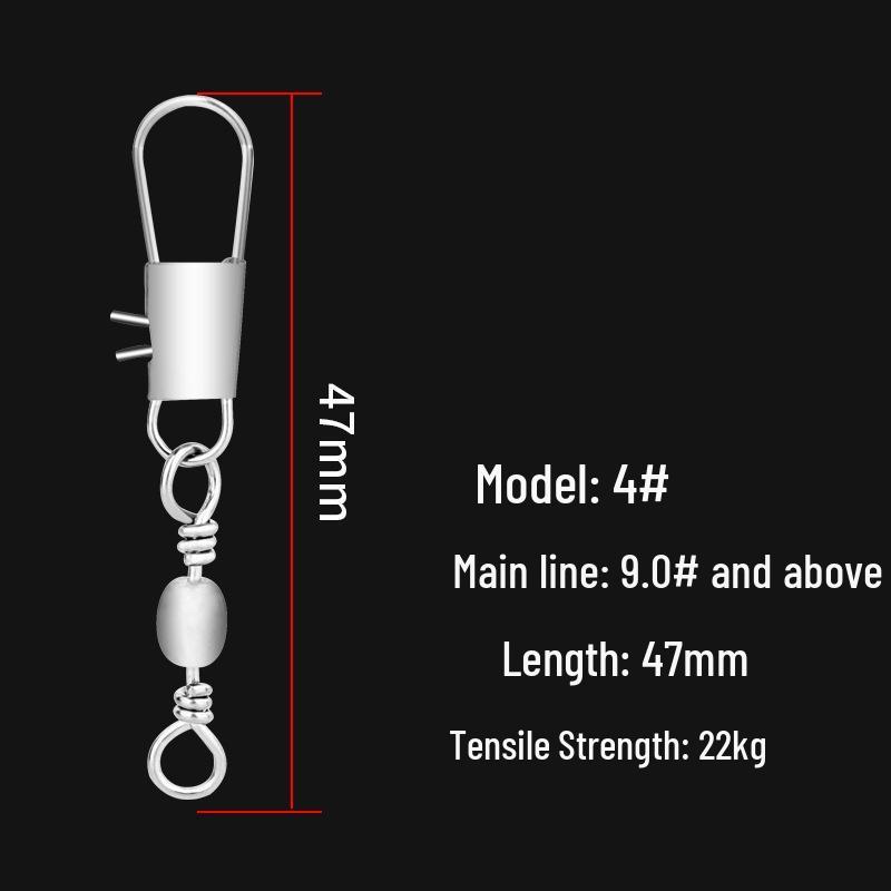 Type B Snap Swivel Barrel-Shaped Figure-8 Ring Connector for Sea Rod Fishing