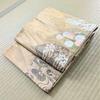 Used Nishijin-ori Six-panel Fukuro Obi with Certificate, Karori, Chiri-nagashi Kasen-cho, Gold and Silver Threads, Pure Silk, Beautiful Condition,
