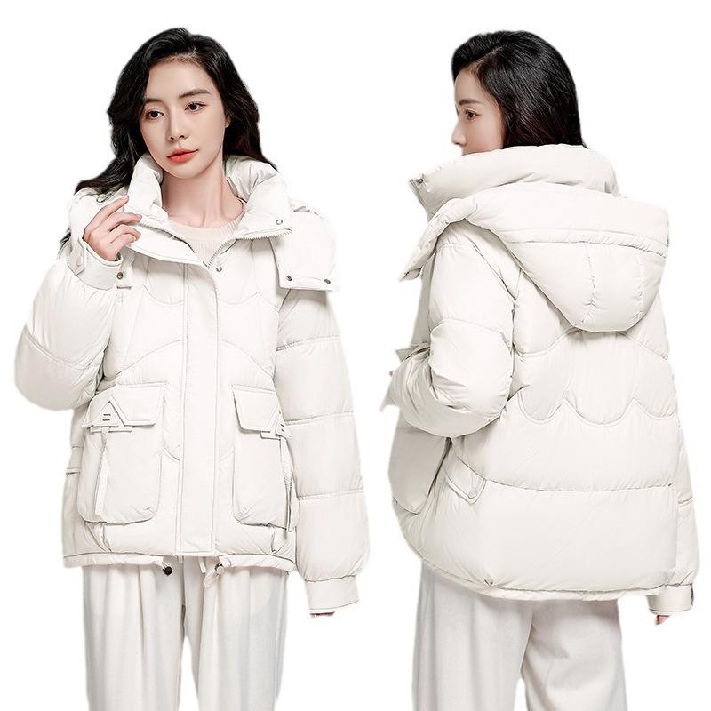 Short down cotton jackets, bread jackets, padded clothes, women's Korean loose autumn and winter jackets, thick padded jackets, new trends in 2025