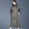 European station down jacket women's long knee winter new loose solid color versatile thickened warm jacket