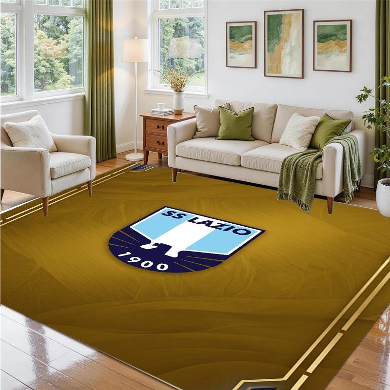 Lazio FC Design Crystal Velvet Rug Soft Decorative Mat for Bedroom Entrance