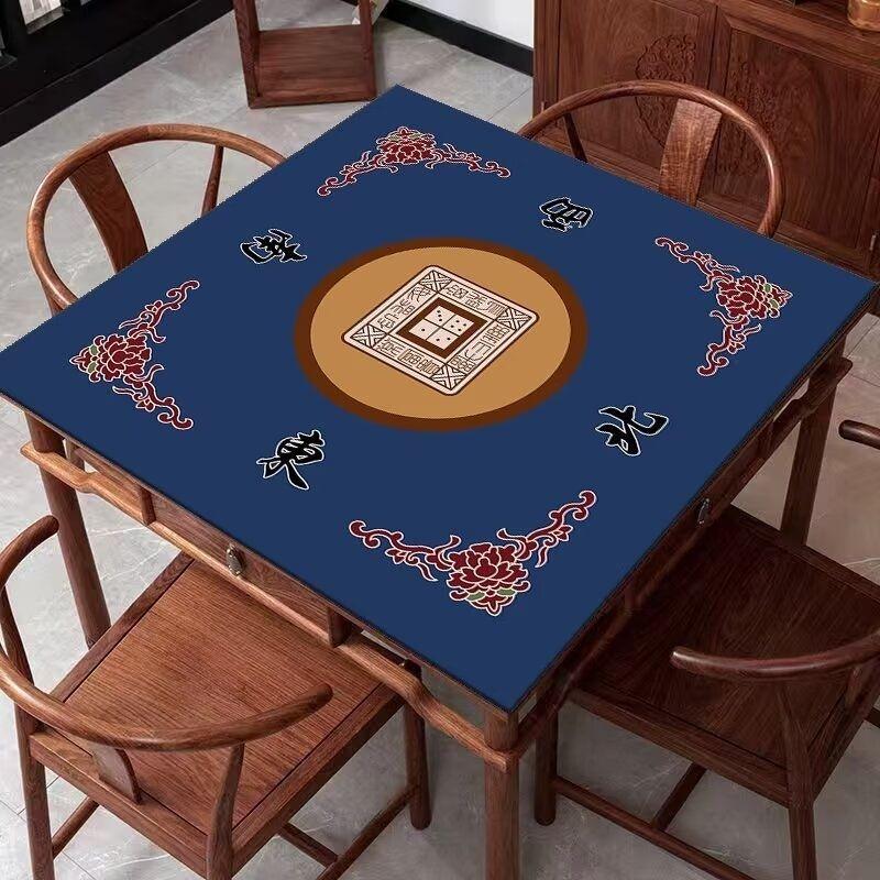 New Chinese Mahjong Table Mat, Household Silent Silent Mat, Dirt-Resistant And Easy To Take Care Of Countertop, Crystal Velvet Playing Card Table Mat
