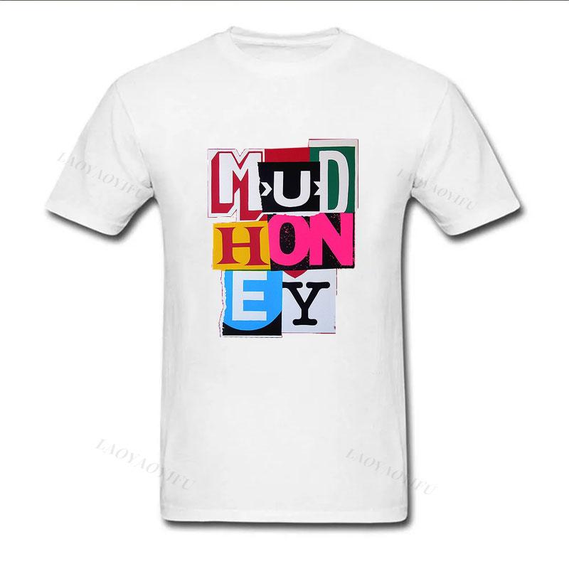 Camiseta Mudhoney Band Music Poster Tshirt Unisex Women Vintage Style Short Sleeve New in Tee top Streetwear Funny Goth Clothes