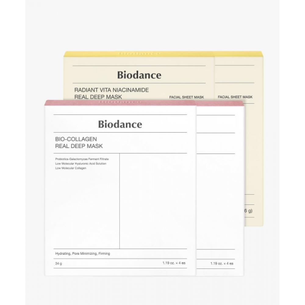 Biodance Collagen Mask 8pcs + Vita Mask 8pcs Collagen Mask 8 Sheets + Vita Mask 8 Sheets