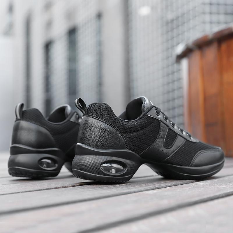 נעלי ריקוד סוליה רכה לנשים רשת נושמת נעלי ספורט ריקוד מודרני כרית אוויר נוחות נעלי אימון ג'אז גובה 5 ס"מ