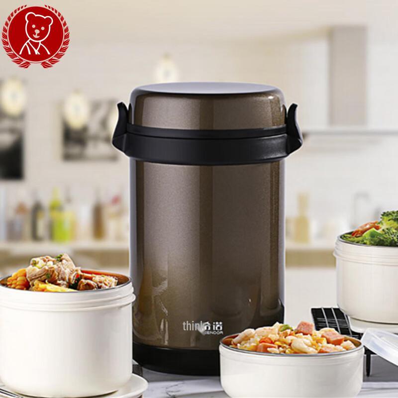 HEENOOR XN-2100 304 Stainless Steel Multi-Layer Insulated Lunch Box