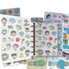 1Sheet Cute Girl Stickers Hand Account Planner Diary Notebook Kawaii Cartoon Character Decals DIY Decorative Sticker