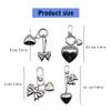 Fashionable Large Love Heart KeyRing Polished Sturdy Alloy Charm Craft Supplies for Bags and Keys Unisex Gifts