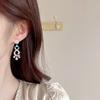 Women's Light Luxury Design Inlaid Zircon Geometric Pendant Earrings Fashionable And Versatile Niche Design Earrings