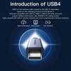 Mindpure USB4 Cable 8K Video 40Gbps Data Transfer 5A 240W USB-C PD Fast Charging Pure Copper Compatible with Thunderbolt 4/3
