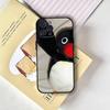 Happy P-Pingu Penguin Funny Phone Case For iPhone17,16,15,14,13,12,11 Plus,Pro Max,Soft Black Cover