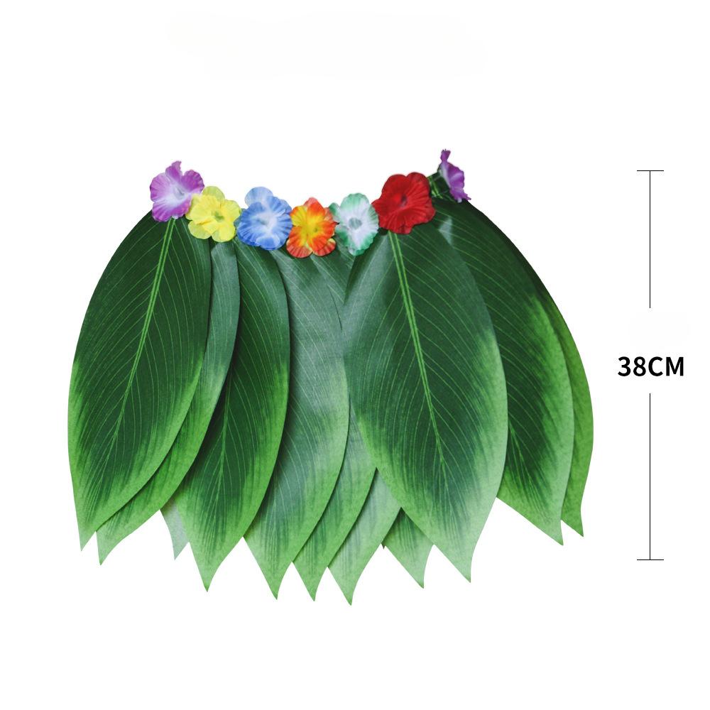 Simulated Leaf Skirt Beach Performance Accessories Festival Party Decoration Skirt Hawaii Children Adult Simulated Grass Skirt