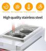 Commercial Electric Pasta Cooker Table Top Noodle/Flour Food Stainless Steel Double Baskets Boiler Cooking Stove Machine 2000W