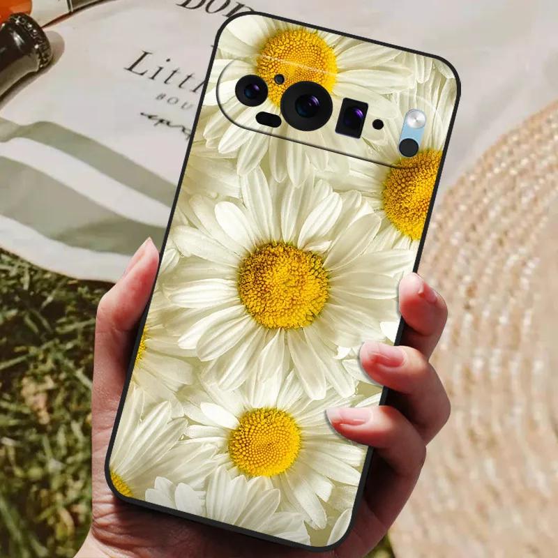 For Google Pixel 9 Pro XL Case Cool Painted Silicone TPU Soft Cover for Googe Pixel 9 9 Pro 8A Cases Black Protective Shells