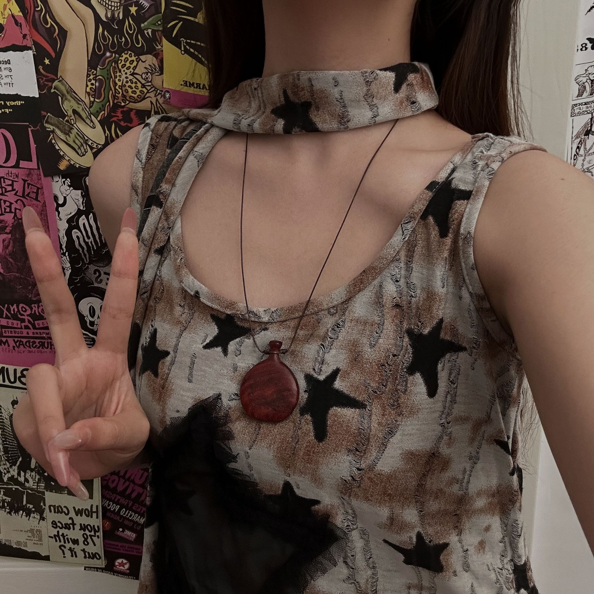 

Retro New Chinese Style Geometric Wooden Wine Pot Black Rope Long Necklace for Women Simple Temperament Jewelry Accessory Gifts