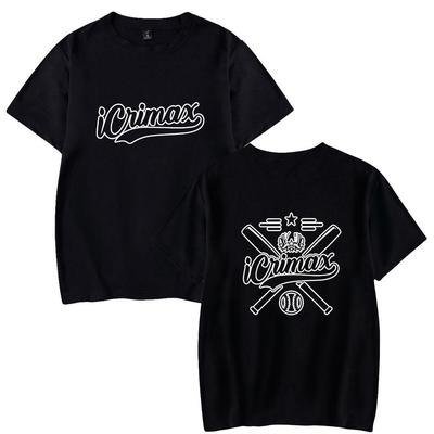 Icrimax T-shirt Fresca da Uomo Girocollo Casual Unisex Streetwear Stampa Lettere Moda Tee