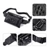 Leather Waist Bag for Men Women Outdoor Sports Chest Pack Adjustable Strap Multipocket Design for Phone Notebook Keys