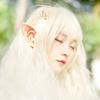 1Pair Elf Ears High Simulation Flexible Pointed Tip Luminous Glitter Cosplay Props Latex Halloween Costume Party Fairy Ears for Festival