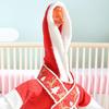 Christmas Goose Outfit Set Santa Dress Clothes with Scarf for 23" High Cement or Plastic Goose Statue Porch Goose Costume for Yard Lawn Garden Decor