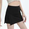 Spicy Girl High-Waisted A-Line Skirt: Summer Slimming, Anti-Exposure, Two-Piece Illusion with Hip-Hugging Slit