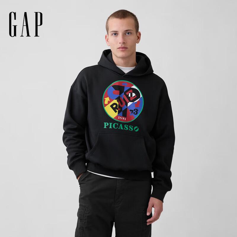 GAP Unisex Print Pullover Hoodie M