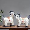 Ceramic Sheep Ornament Wine Cabinet Twelve Zodiac Sheep Porcelain Home Living Room Decoration Crafts