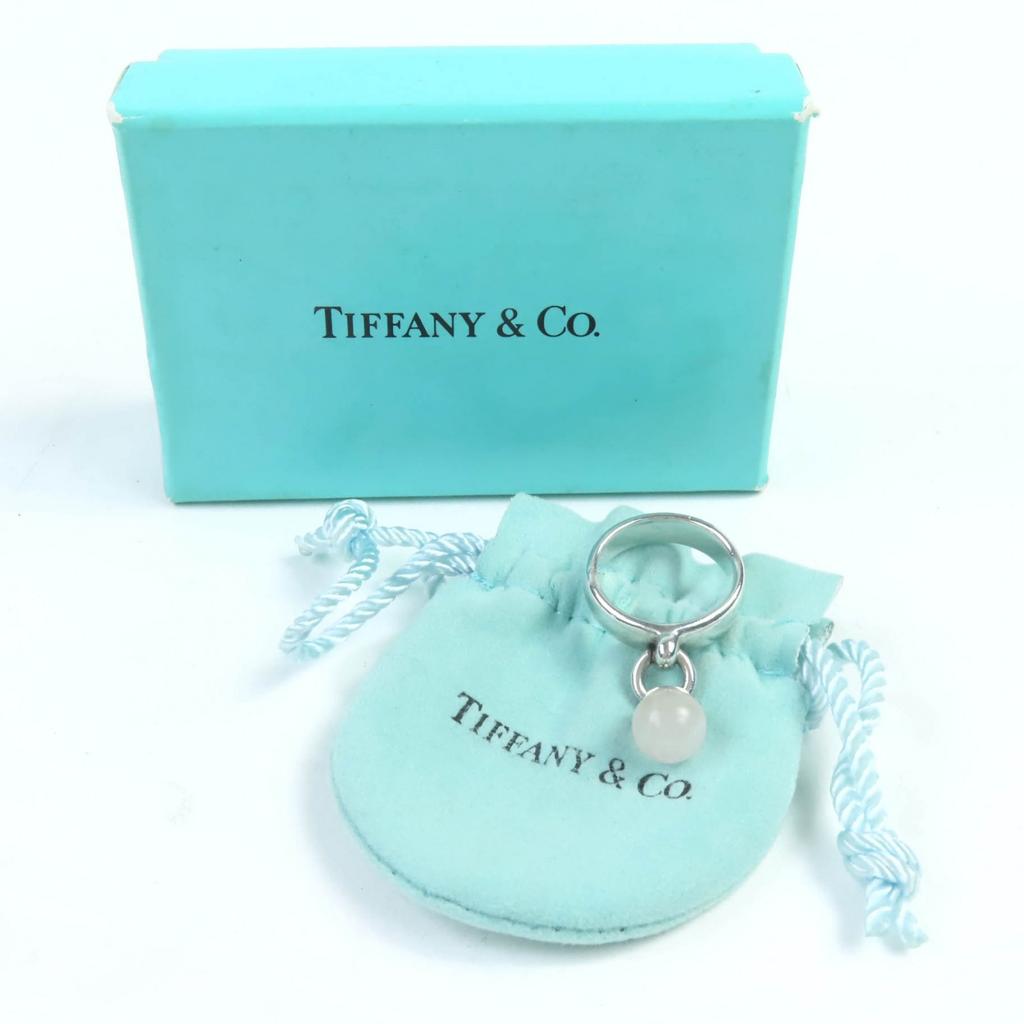 Great TIFFANY&Co. Ring Balloon Dangle Ring Quartz Silver SV925 Women Used